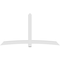Ekena Millwork Bellingham Architectural Grade PVC Gable Bracket, 108"W x 58 1/2"H x 4"D x 6"F, 13/12 Pitch GBP108X59X0406BEL00 - alternate 2